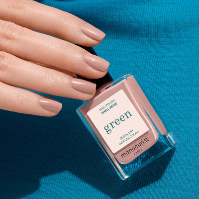 Green Natural Nail Polish in Shell Beige