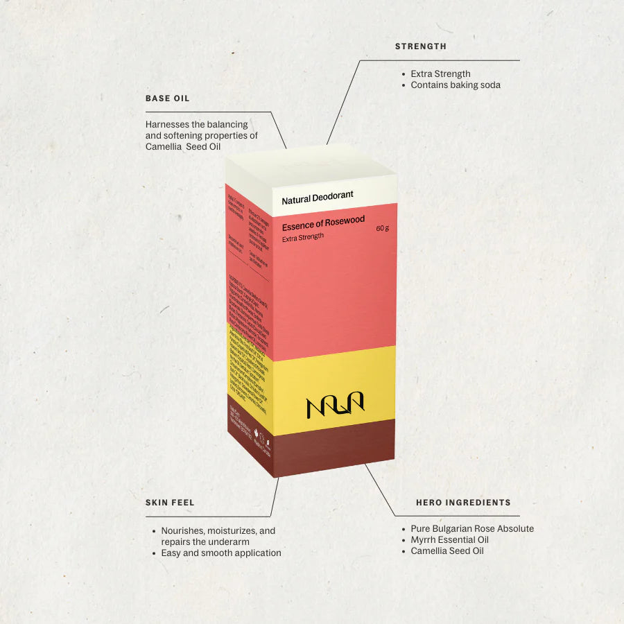 Essence of Rosewood Natural Deodorant - Extra Strength