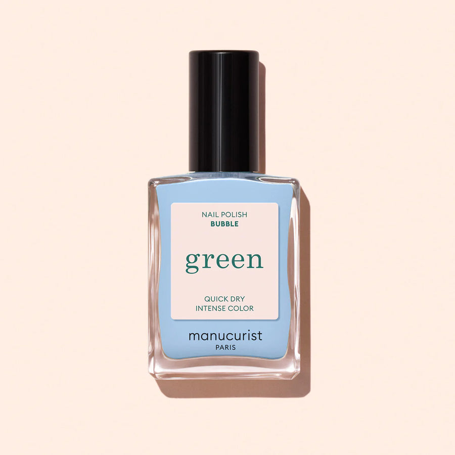 Green Natural Nail Polish in Bubble