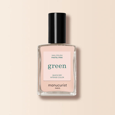 Green Natural Nail Polish in Pastel Pink
