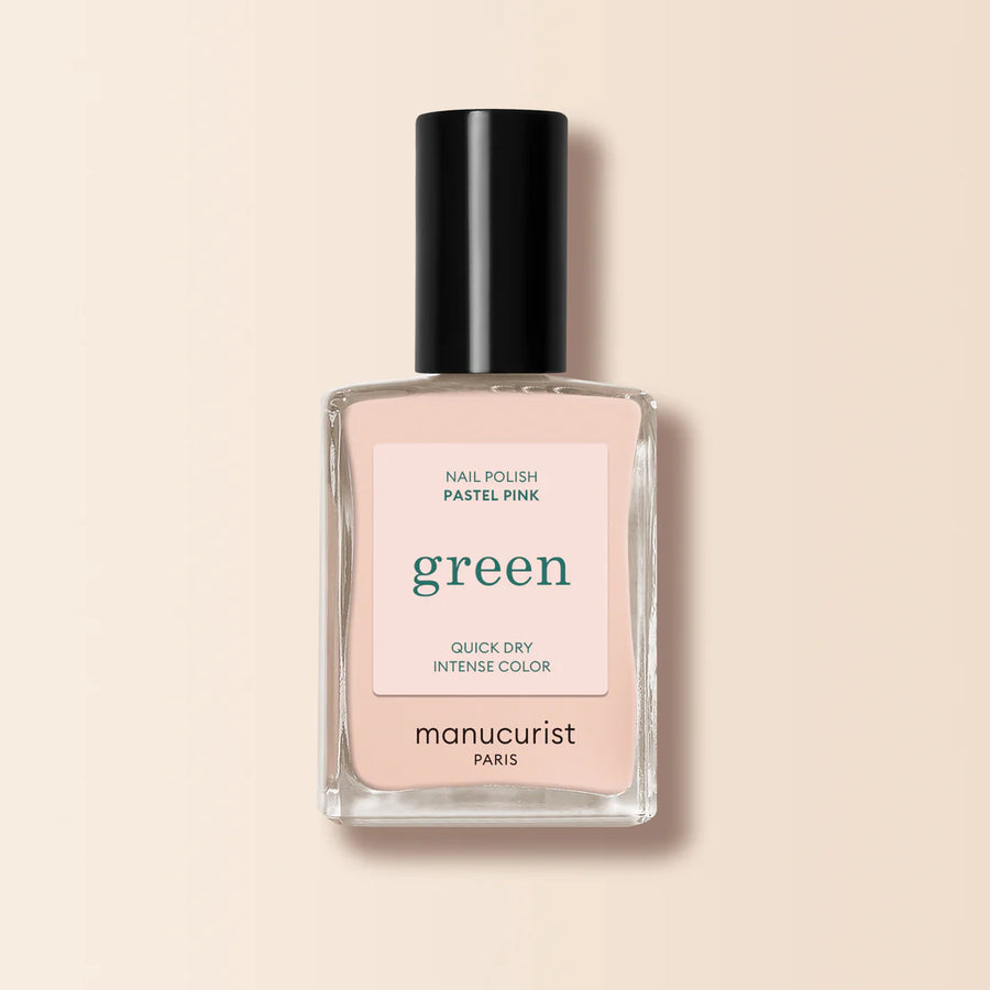 Green Natural Nail Polish in Pastel Pink