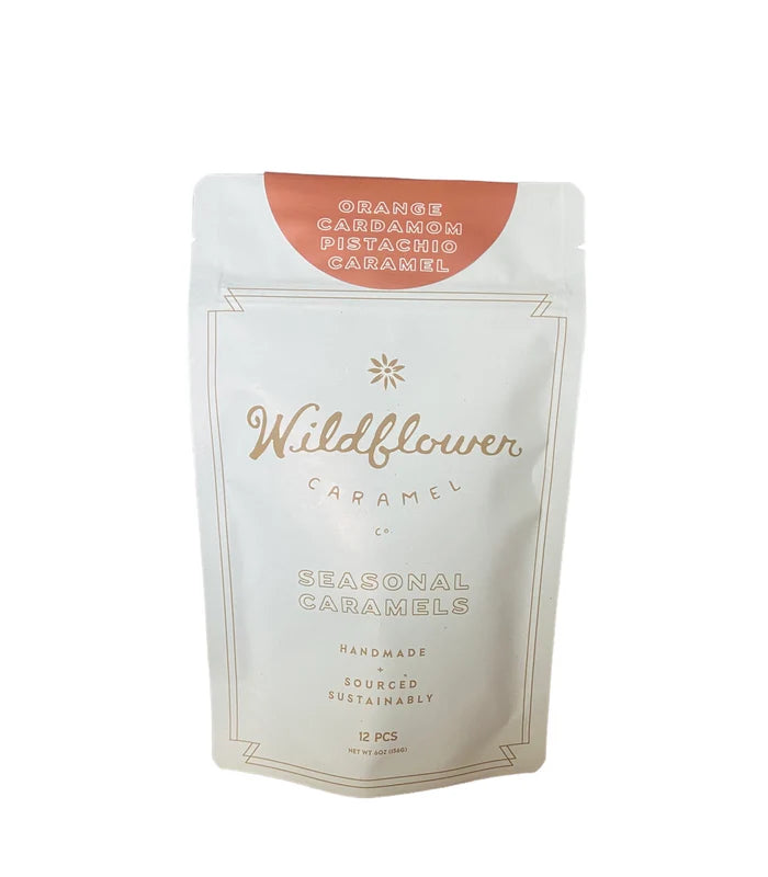Orange Cardamom Pistachio Caramels