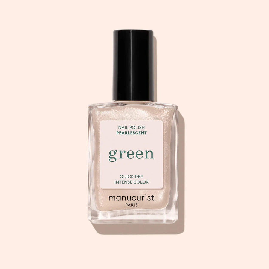 Green Natural Nail Polish in Pearlescent