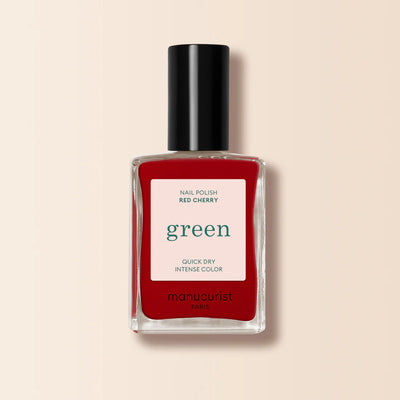Green Natural Nail Polish in Red Cherry