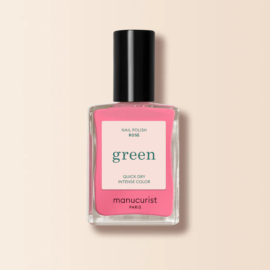 Green Natural Nail Polish in Rose