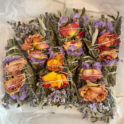 Floral Sage Smudge Bundles