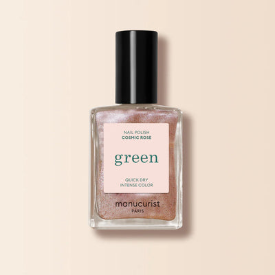 Green Natural Nail Polish in Cosmic Rose
