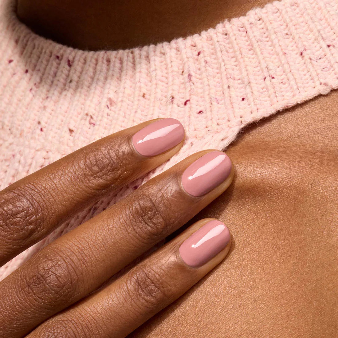 Green Natural Nail Polish in Old Rose