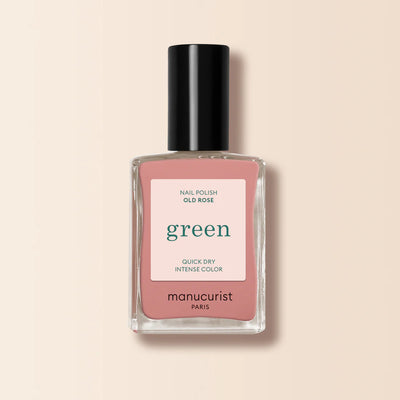 Green Natural Nail Polish in Old Rose