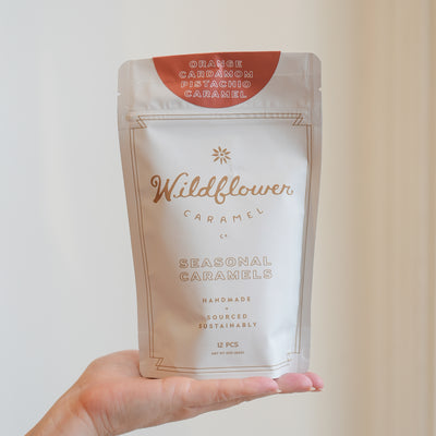 Orange Cardamom Pistachio Caramels