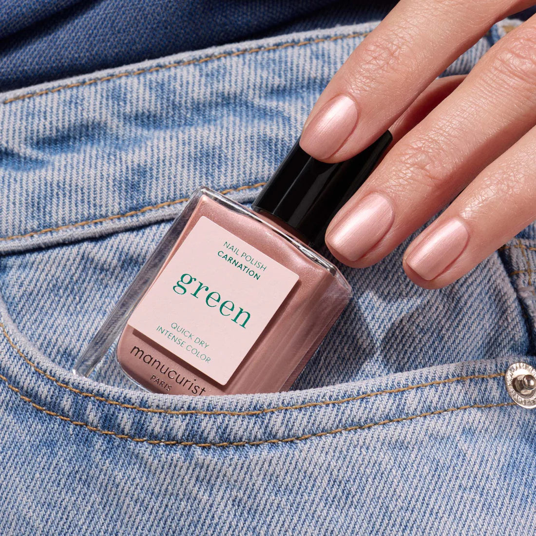 Green Natural Nail Polish in Carnation