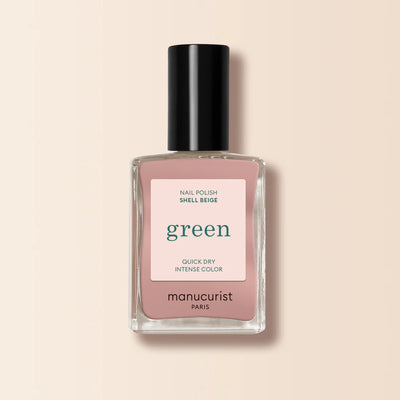 Green Natural Nail Polish in Shell Beige