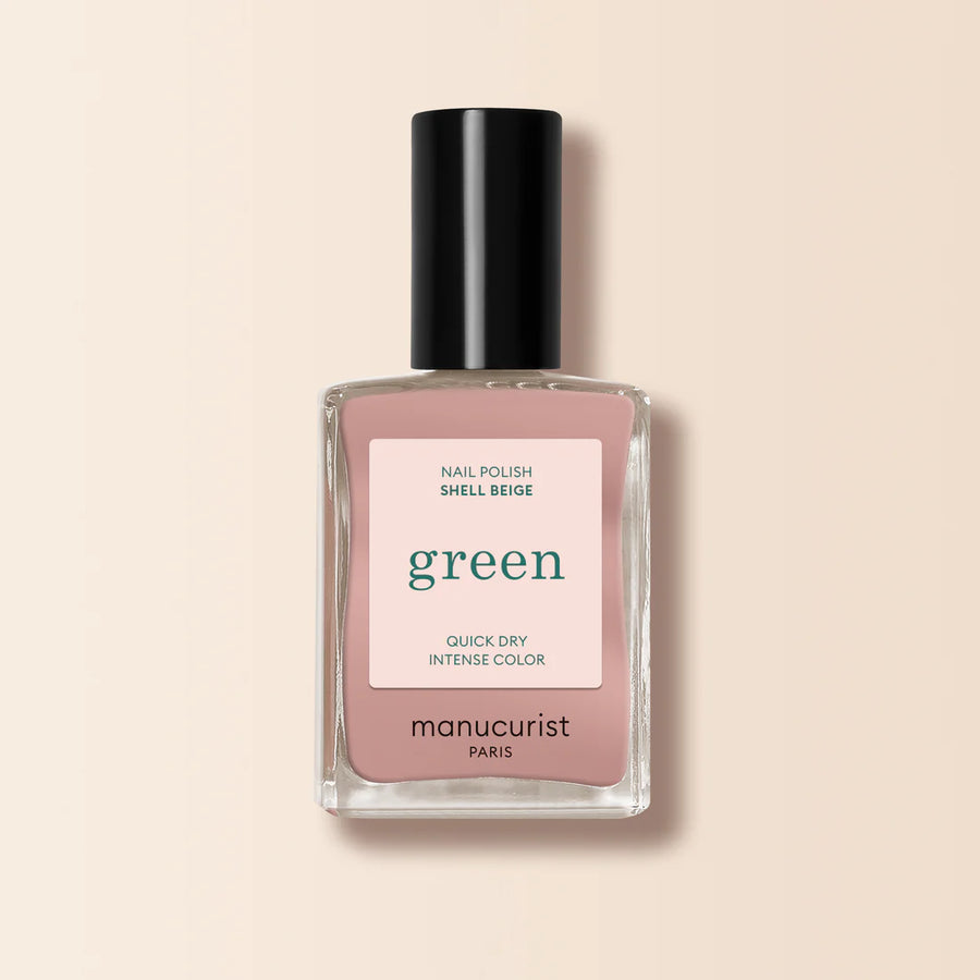Green Natural Nail Polish in Shell Beige