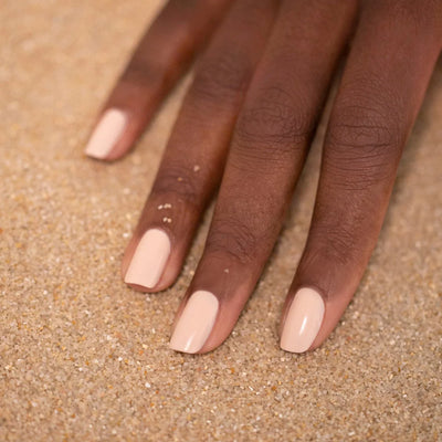 Green Natural Nail Polish in Pastel Pink
