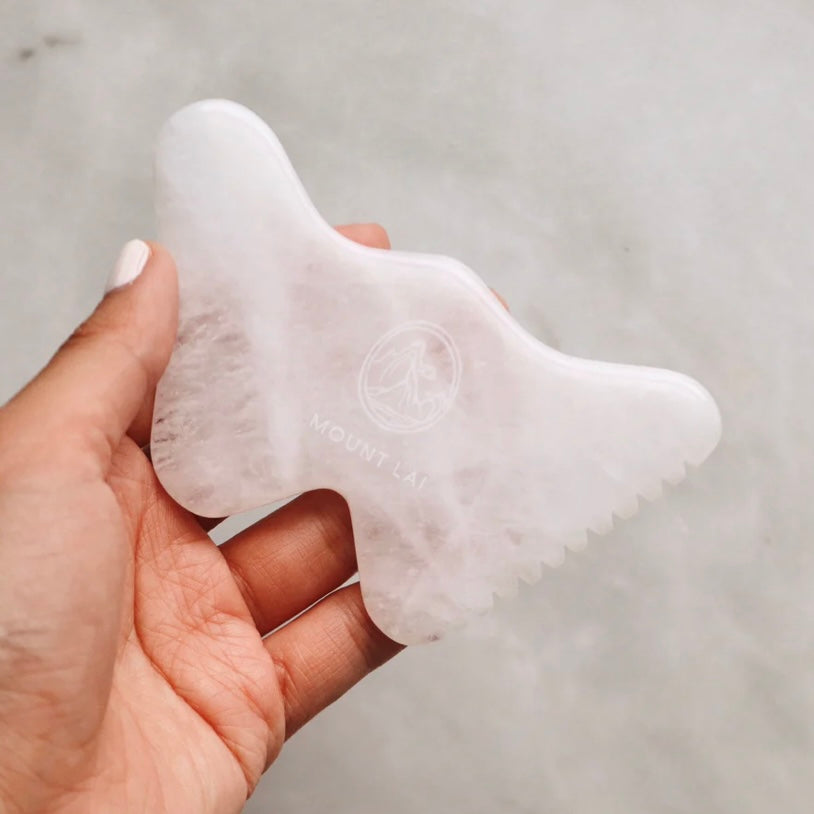 The Vitality Qi White Jade Gua Sha Sculpting Tool