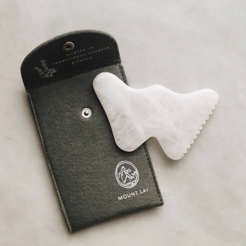 The Vitality Qi White Jade Gua Sha Sculpting Tool